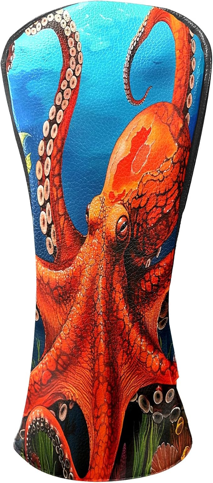 Golf Driver Head Covers Fairway Wood Headcovers, Premium Leather Golf Club by Genhuyiz