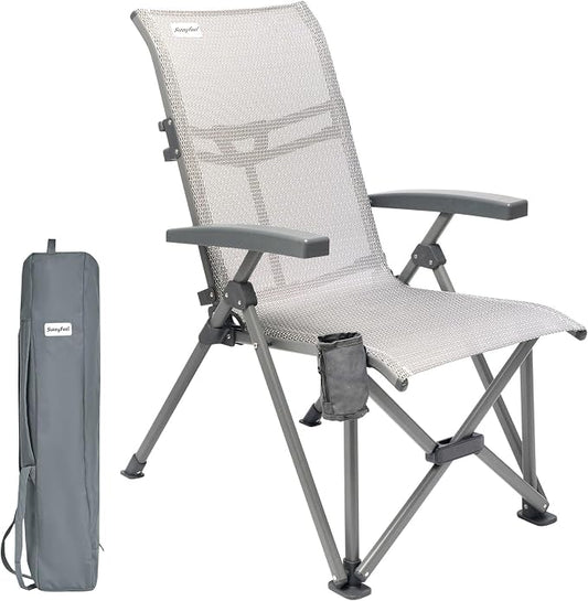 SUNNYFEEL 3-Position Recliner High-Back Camping Chair, Heavy Duty 500lbs by SunnyFeelCamping