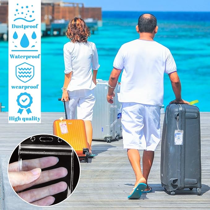 200-Piece Set of Clear Plastic Luggage and Badge Tag Holders, Perfect Office - Image 6