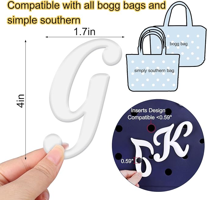 Mity rain Letter Charms for Bogg Bag，Alphabet Lettering Accessories Charms - Image 2