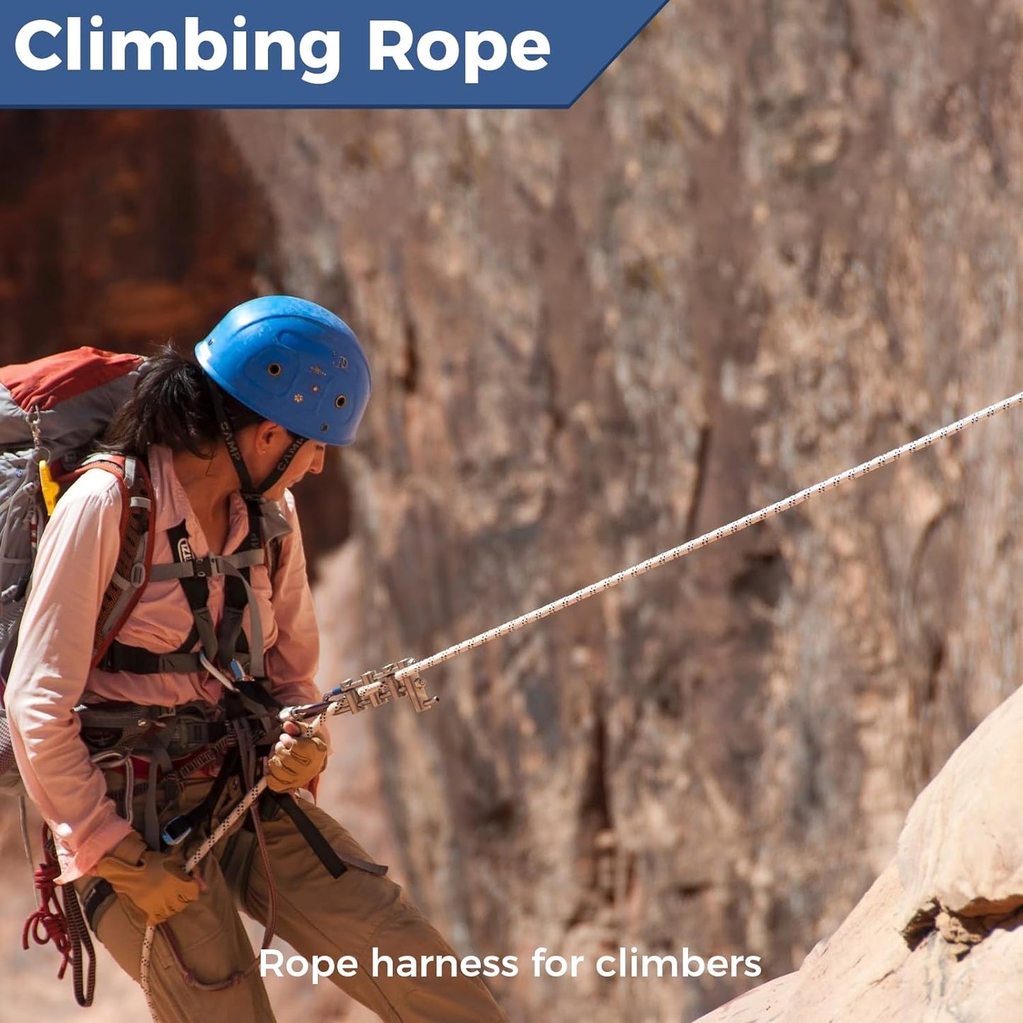 1/2 Inch 50ft Double Braided Polyester Arborist Rope, Heavy Duty Nylon Rope for Anchor, Tree Work, Cargo, Pulling, Sailing(White)