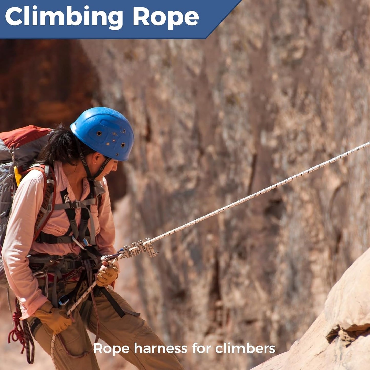 1/2 Inch 50ft Double Braided Polyester Arborist Rope, Heavy Duty Nylon Rope for Anchor, Tree Work, Cargo, Pulling, Sailing(Orange)