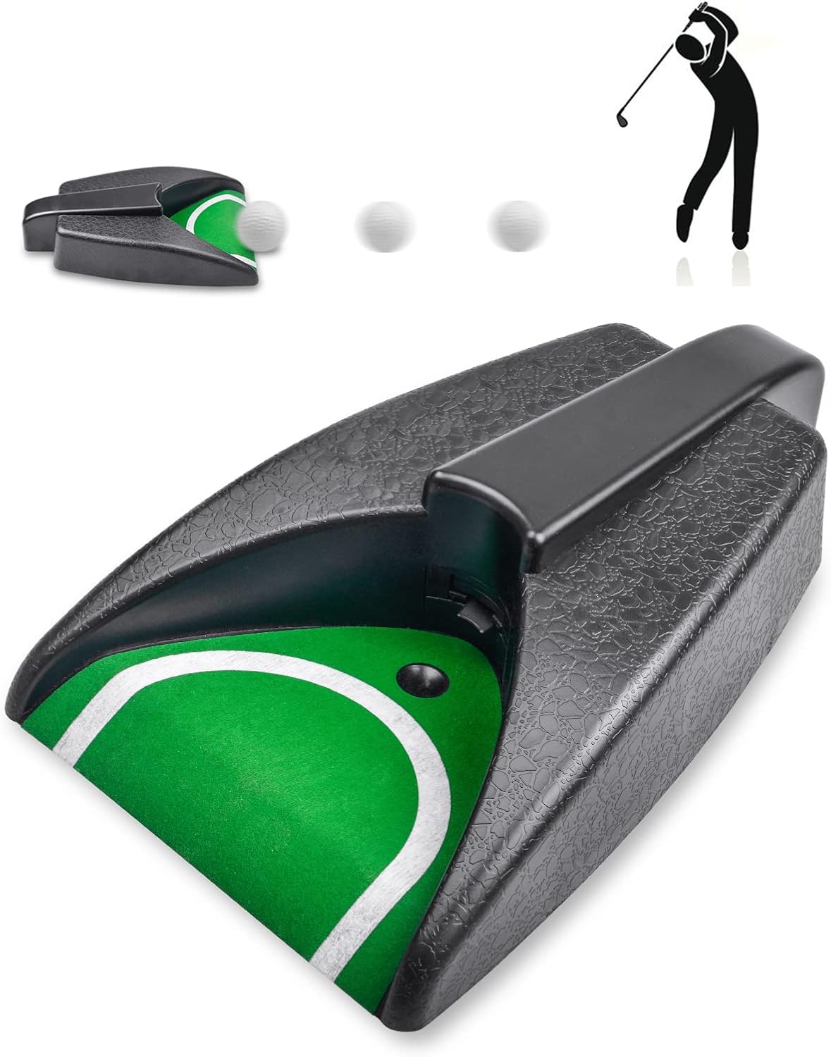 Golf Automatic Putting Cup, Practice Return Machine, Auto Putting Returner, Indoor/Outdoor Yard Office