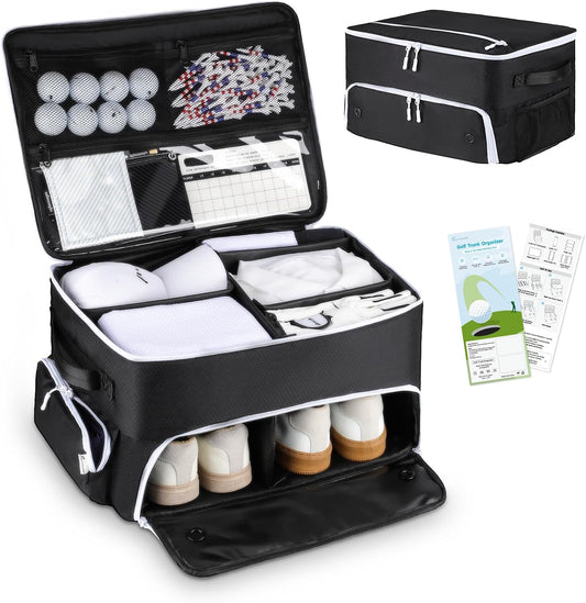 Golf Trunk Organizer, Golf Accessories for Men/Women to Storage Stuff and Gear, Cool Gifts for Golfers, Dad, Him/Her, Birthday or Father’s Day