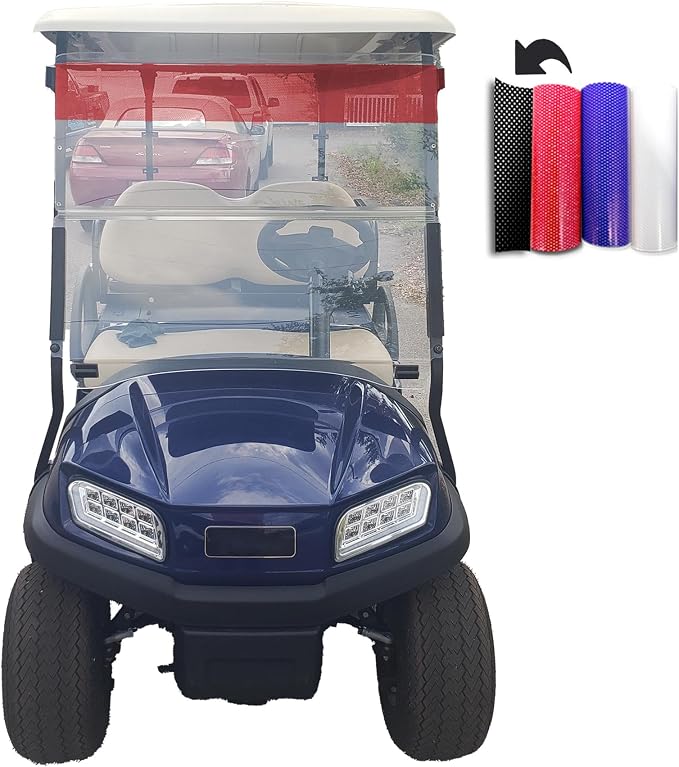 Sun Shield Golf Cart Sun Shade Cover – UV Blocker Visor by ClubClean