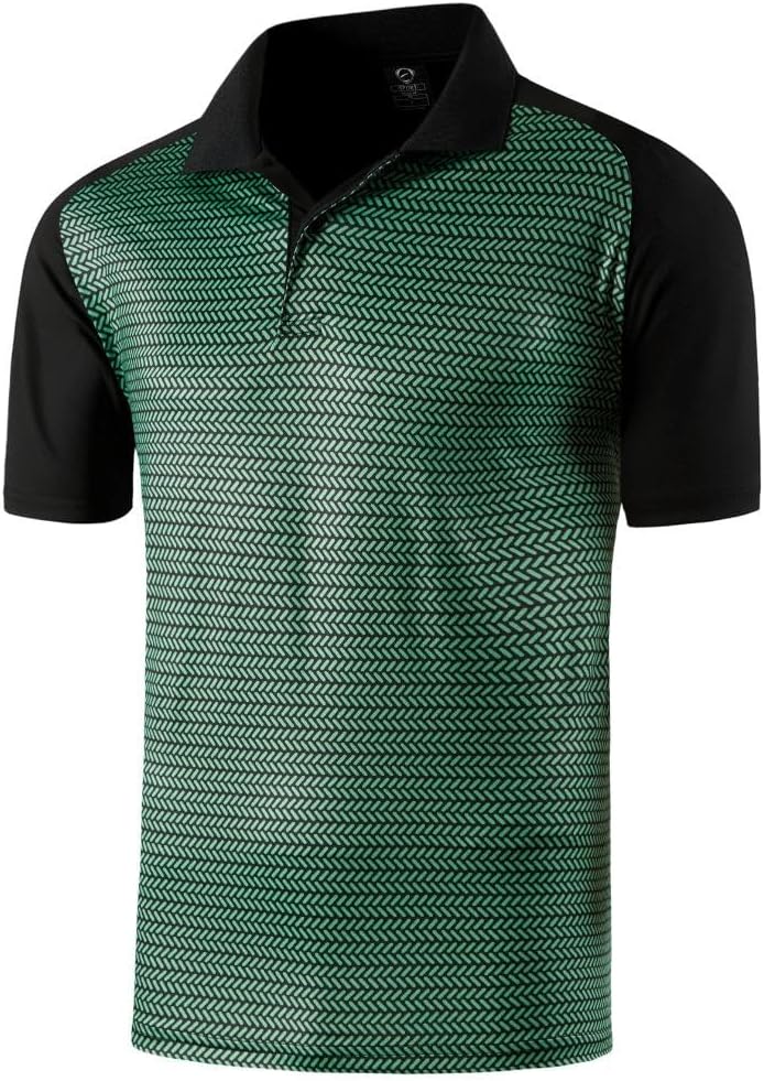 jeansian Men's Sport Outdoor Quick Dry Fit Short Sleeves Polo Tee Shirt Tshirt T-Shirt Tops Golf Tennis Bowling LSL195