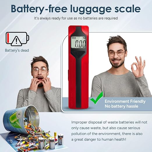 travel inspira Luggage Scale Battery-Free, Travel Essentials, Portable Handheld - Image 4