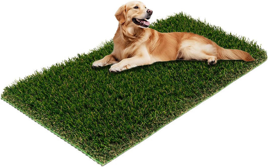 Artificial Grass Rug Outdoor Indoor,1.5 in Thick,Fake Grass Carpet Synthetic Turf Rug Realistic Turf Rug for Garden,Balcony,Patio with Drainage Holes (5FTX8FT)