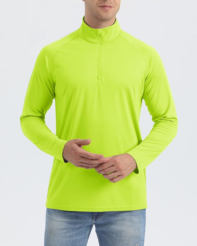 Boladeci Men's UPF 50+ Sun Shirts 1/4 Zip Long Sleeve SPF UV Protection - Image 2