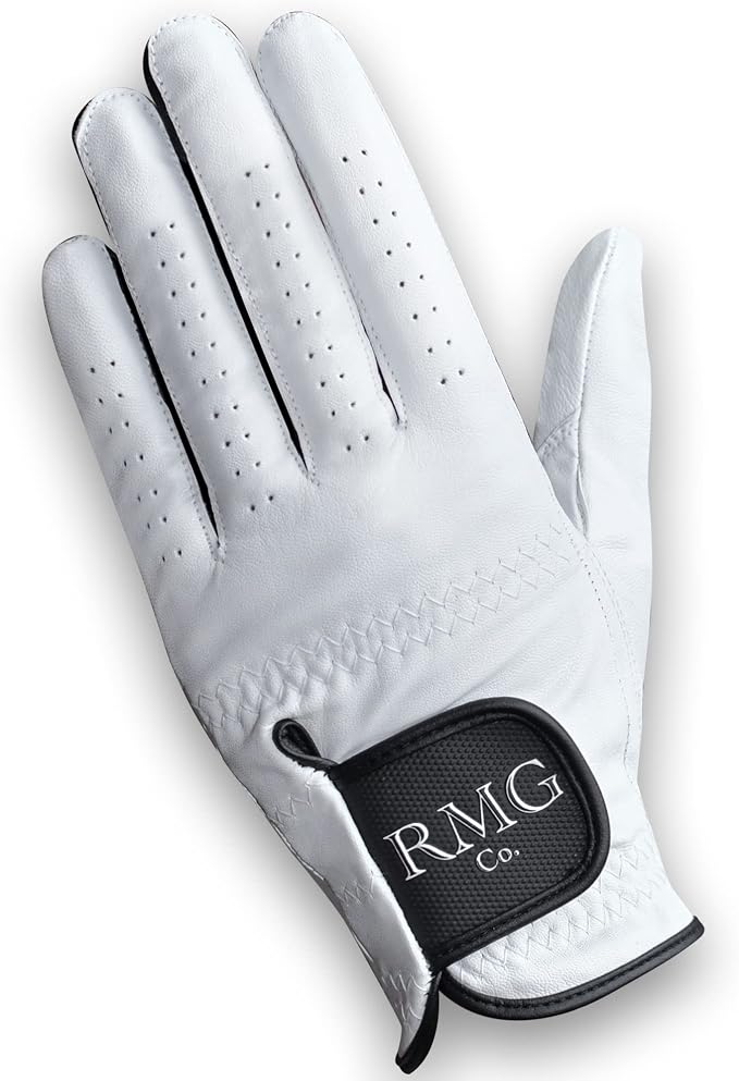 Premium Leather Classic White Golf Glove by RMGCo