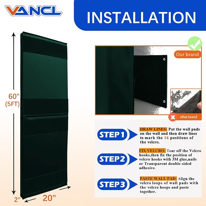Gym Padding Wall Mount Protection Pad Wall Mats - Image 2