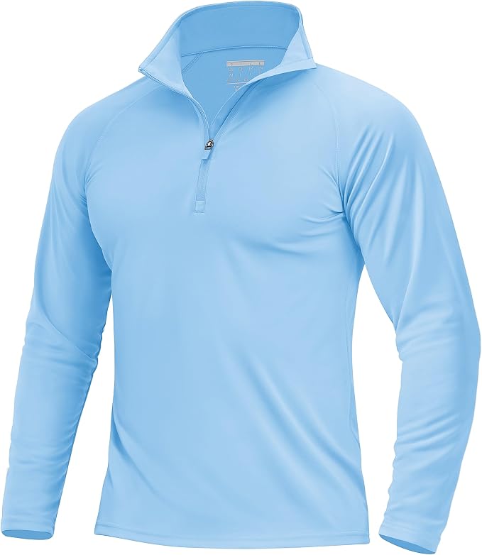 Boladeci Men's UPF 50+ Sun Shirts 1/4 Zip Long Sleeve SPF UV Protection by Boladeci