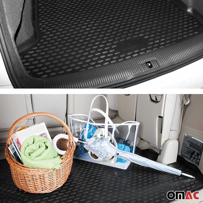 OMAC Cargo Mats Liner for VW Golf GTI MK7 2015-2021 Waterproof TPE Black - Image 6