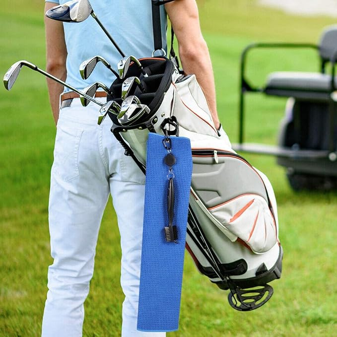 Golf Towels, Microfiber Waffle Pattern Tri-fold Golf Towel - Image 7