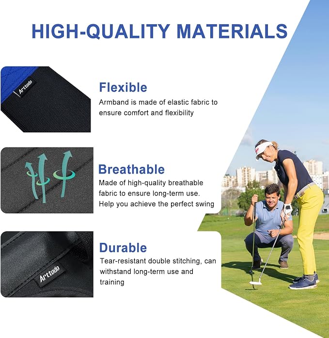 Golf Training Kit with Arm Band & Wrist Strap, Golf Swing Training Aid to - Image 5