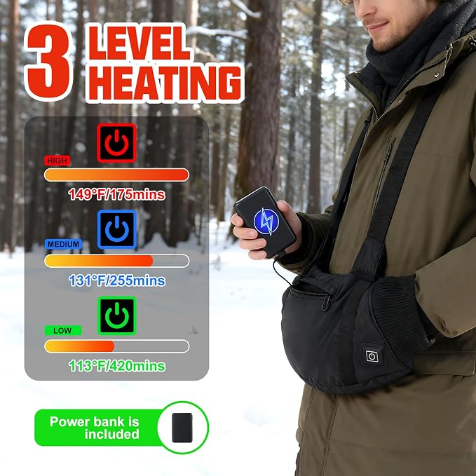 Heated Hand Warmers Pouch 10000mAh Electric Heated Hand Muff - Image 3