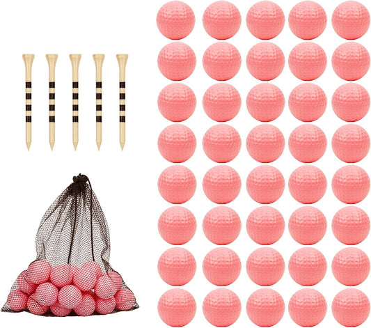 40 Pack Foam Golf Practice Balls - Realistic Feel and Limited Flight Training Balls for Indoor or Outdoor