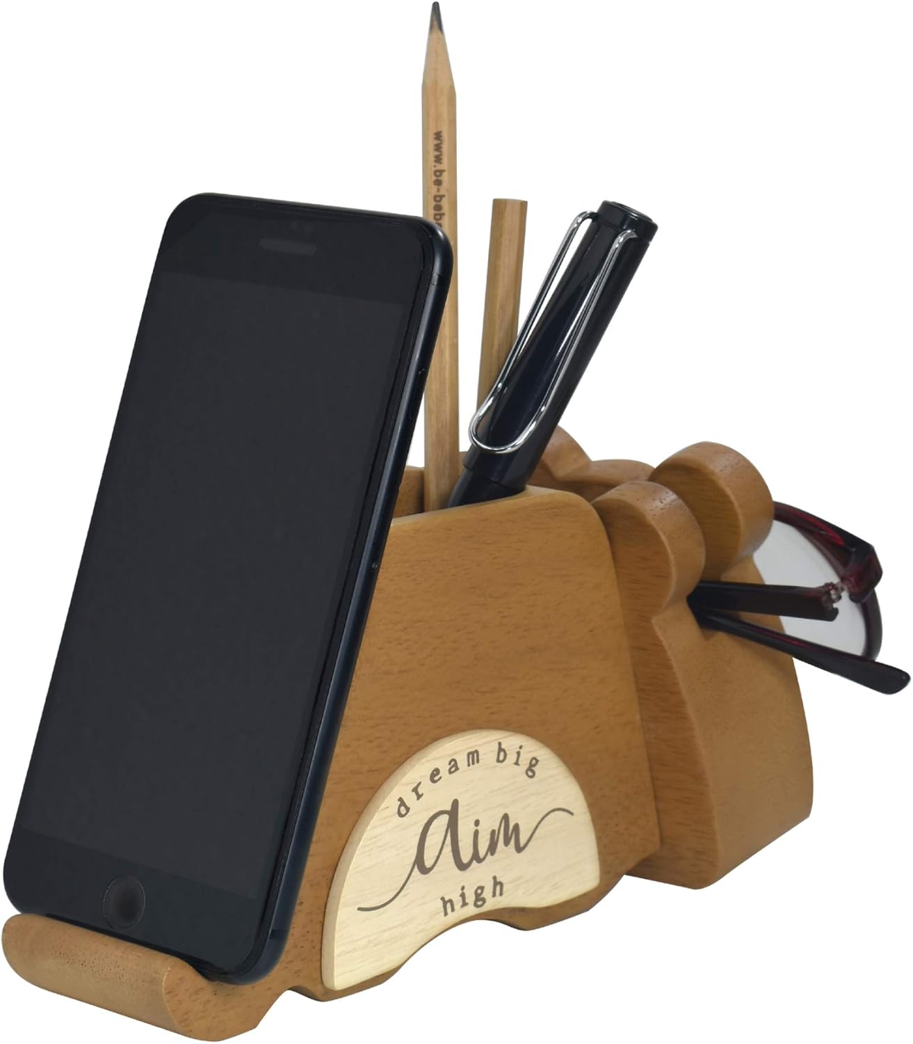 I'm Wood Multipurpose Eyeglass Phone Pen & Hamster Pencil Holder