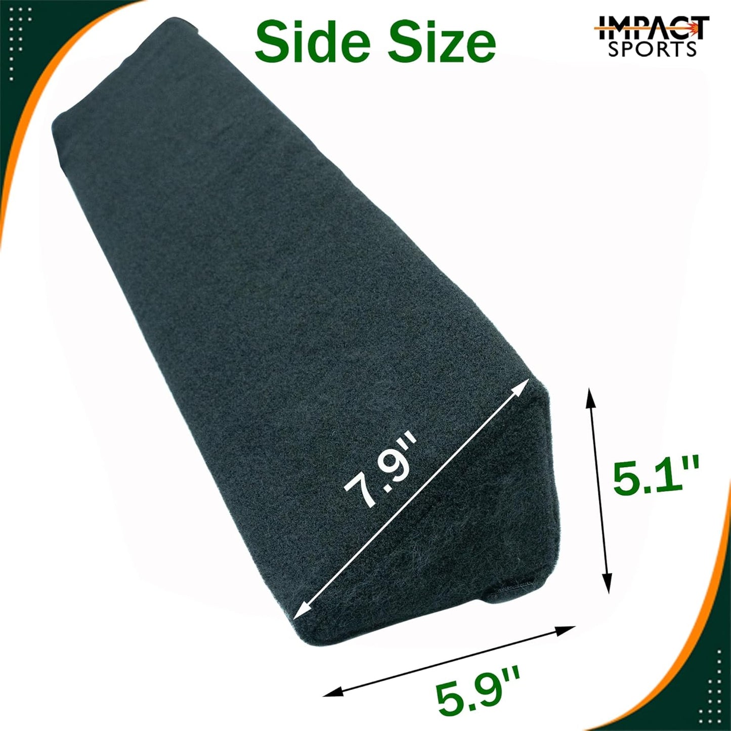 Impact sports Golf Enclosure Triangle Bumpers Impact-Absorbing Safety Padding for Simulator Edges – Connectable Design Rebounds Golf Balls – Fits Bottom Edge or Poles