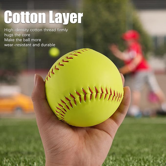 4Pack Softball 12 Inch Slow Pitch Official Size and Weight Autograph Softball - Image 2