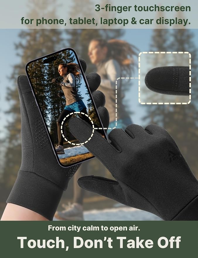 Lightweight Running Winter Gloves Touch Screen Gloves Liners - Image 3
