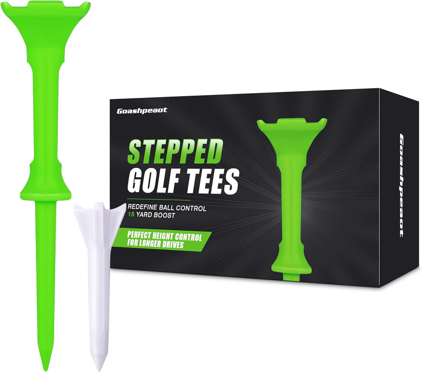 High Perfomance Material Golf Tees, Unbreakable & Stability Professional Golf Tees, Perfect Tee Height at Every Shot Golf Tees