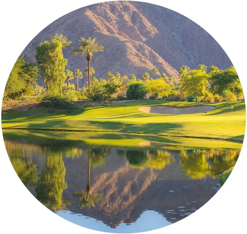 Indian Wells Golf Course Wall Art for Office USA California Golf Course Picture Poster Print on Canvas for Living Room Bedroom Bathroom Home Decorations Framed Ready to Hang(12''H x 16''W)
