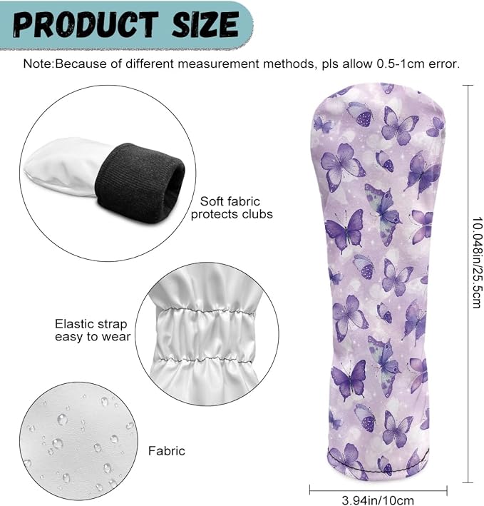 Golf Club Head Covers for Club Protective, Waterproof PU Leather Driver Fairway - Image 6