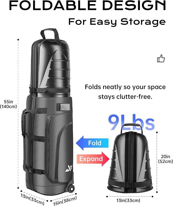 Golf Travel Bag with Hard Shell ABS Top - Image 2