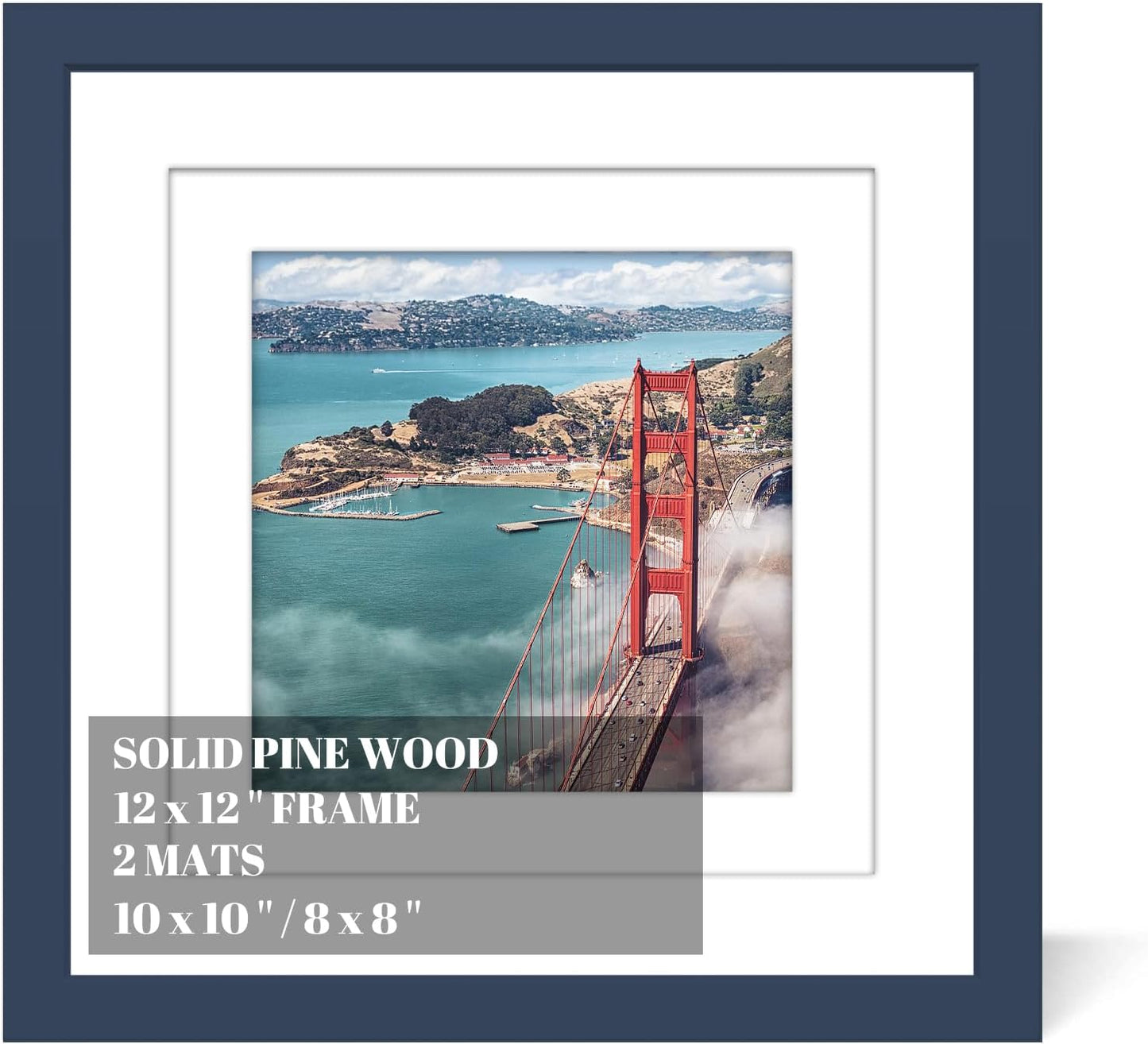 12x12 Wood Picture Frames for Wall Hanging or Tabletop,Diamond Painting Frame Baby Scan Picture Frames with 2 Mats Display 8x8 or 10x10 for Family Walls Decoration,Anniversary,Wedding,Christmas(Jazz