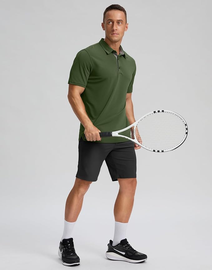 Men's Golf Shirts Dry Fit Moisture Wicking Performance Short Sleeve Collared - Image 5