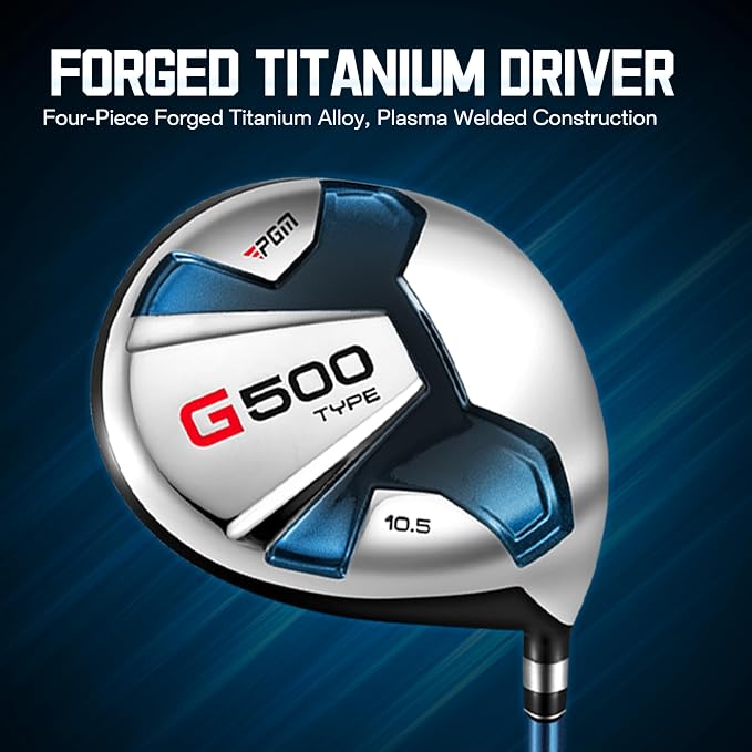 PGM 18 Pieces Men’s Golf Club Set 12pcs Clubs – Titanium #1 Driver, Draw-Biased - Image 8