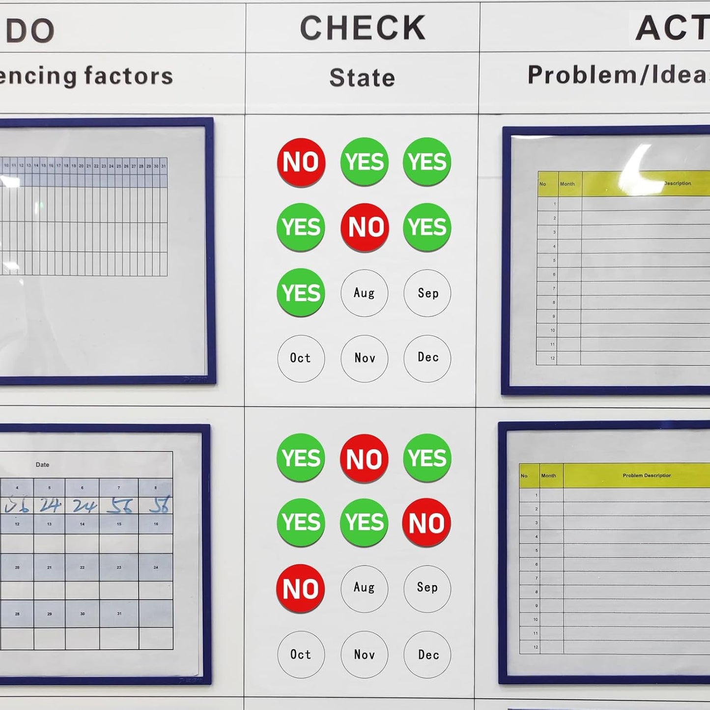 25 Pcs Double-Sided Red Green Magnets, Flip Over Colored Magnetic Dots for Whiteboard, Refrigerator, Office(YES/NO Magnets)
