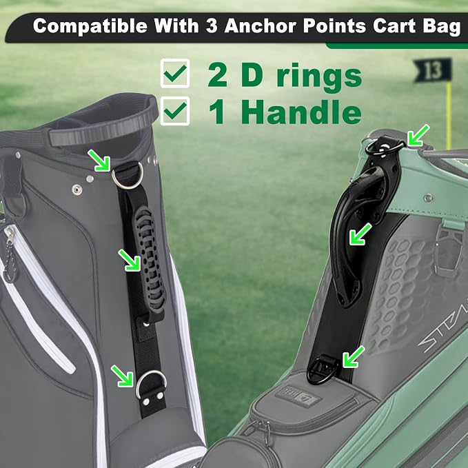BIG TEETH Golf Bag Straps Swivel Backpack Straps Golf Bag Double Strap - Image 3