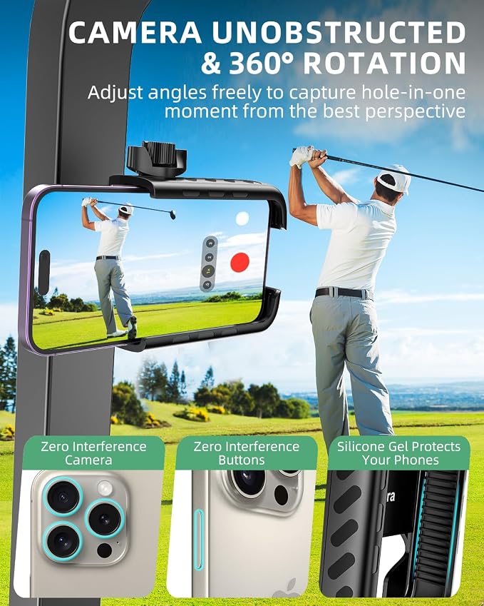 Golf Cart Phone Holder, 360° Adjustable Universal Golf Magnetic Phone Mount - Image 6