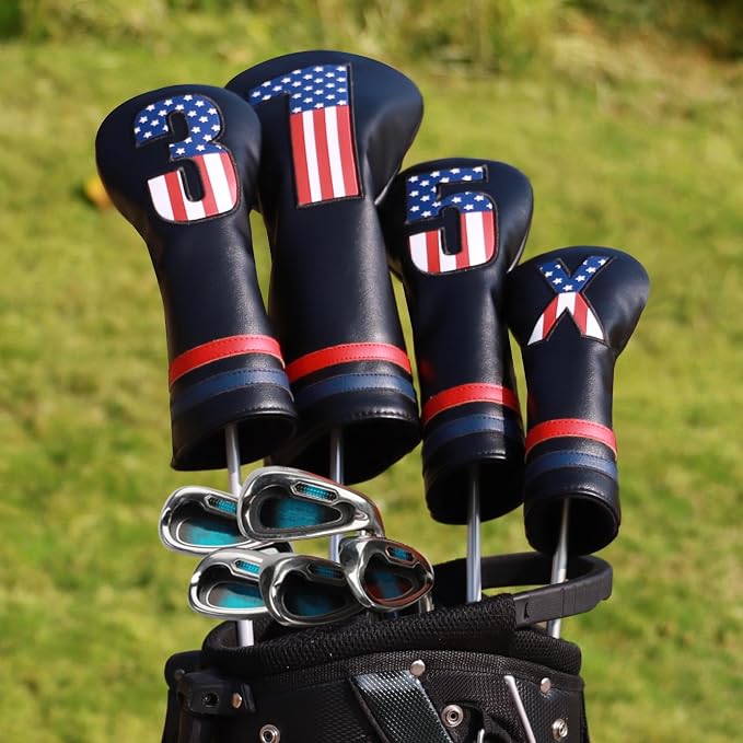 Golf Head Covers, PU Leather Golf Club Head Covers - Image 6