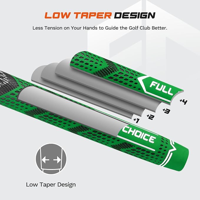 Cross Corded Golf Grips 13 Pack, Low Taper Design, Choose from 13 Grips or 13 - Image 4