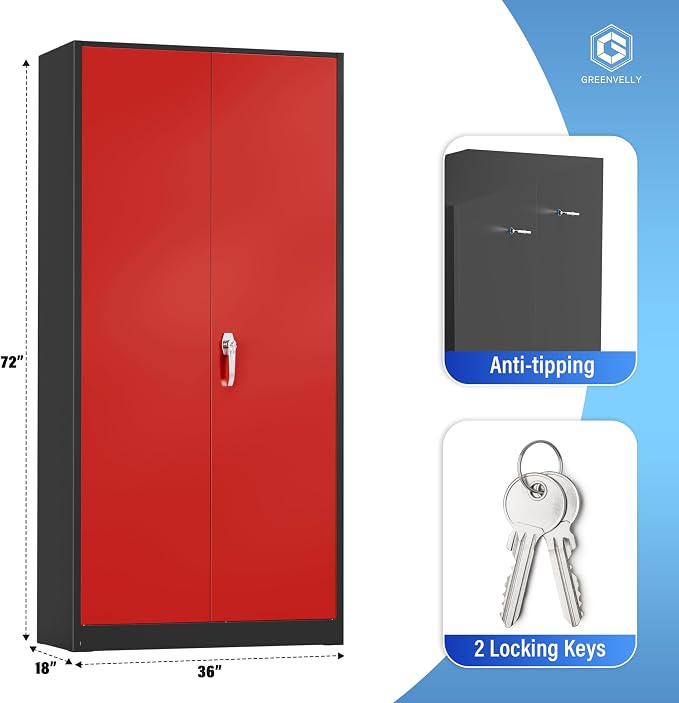 Greenvelly Metal Storage Cabinet - Image 3