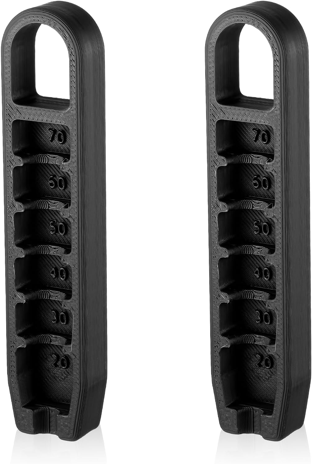 2 Pcs Golf Tee Height Adjuster, Golf Height Setter, Portable Tee Setter for Accurate Placement, 6 Settings Precision Adjustable Golftee Elevator Tool for 20-70mm, Consistent Swing Training Accessories