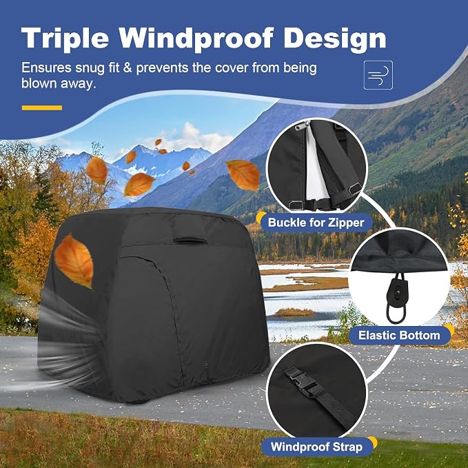 Explore Land Waterproof Golf Cart Cover Universal Fits - Image 4