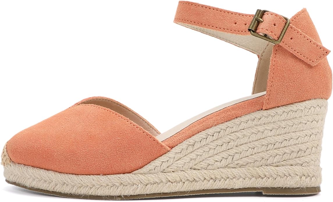 Platform Wedges Sandals for Women, Ankle-Strap, Cap Toe, Summer Espadrilles - Image 2