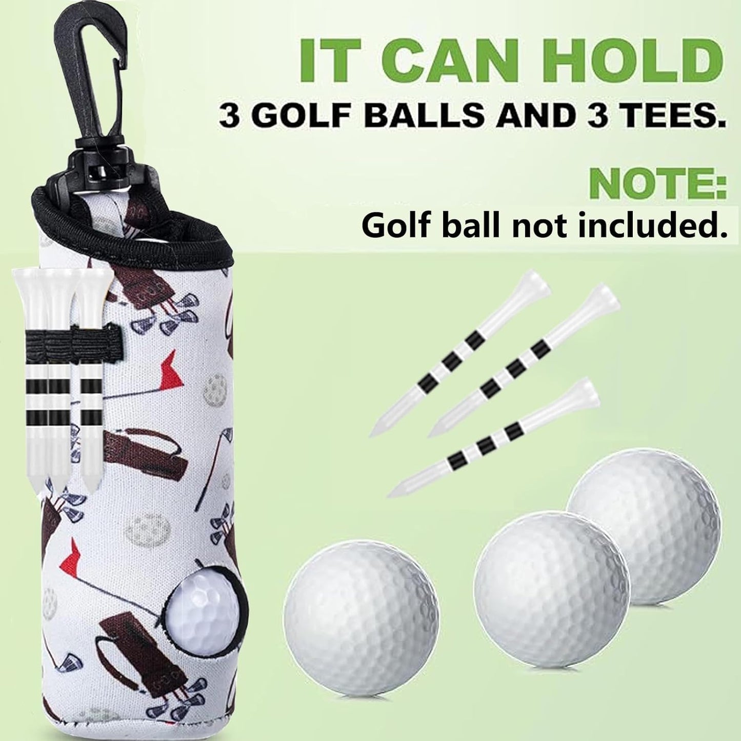 11 Pcs Golf Accessories Kit, Include Golf Tees Golf Towel Golf Ball Bag with Hook Cleaner Brush Golf Ball Marker Golf Divot Tool Golf Score Counter