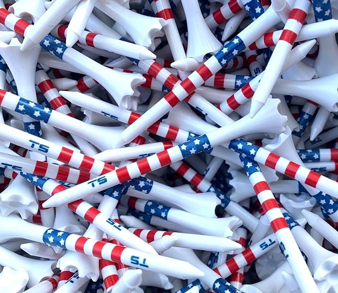 TRUESTRIKE Premium USA Golf Tees – 100-Pack Durable 3¼" / 2¾" Plastic Tees – by TRUESTRIKE