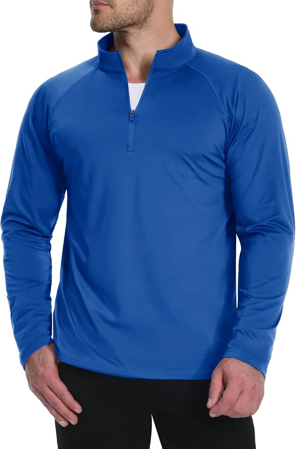 Boladeci Men's Quarter Zip Pullover Premium Fleece Lined Long Sleeve Golf - Image 2