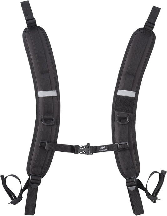 BASSDASH Backpack Straps Replacement Adjustable Padded Shoulder Straps for Backpack Dry Bag (Ladder Lock Buckles)