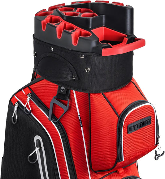 14-Way Golf Cart Bag Pro with Full Length Divider Top, Golf Bag for Men with Handles and Rain Cover