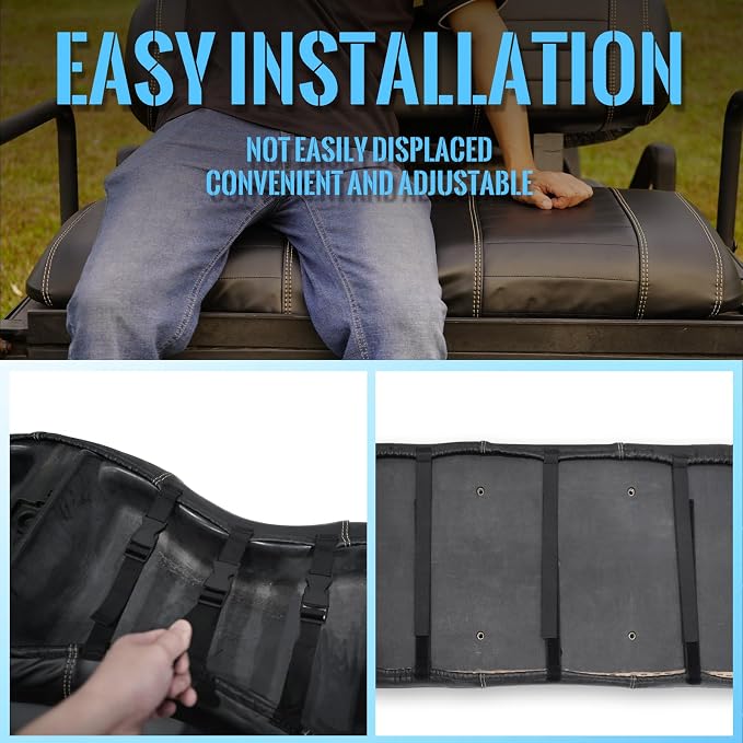 Golf Cart Seat Covers fits Club Car Precedent/DS/EZGO RXV/TXT/Yamaha Front Rear - Image 3