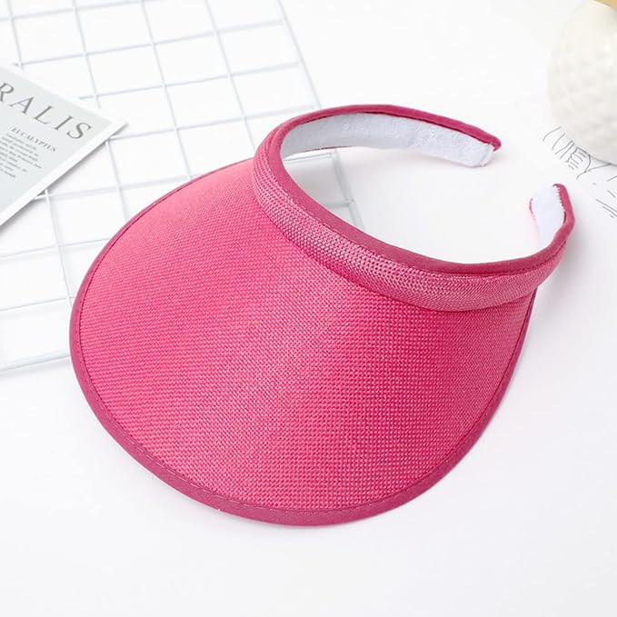 Cloth Covered Slip-On Visor for Women, Adjustable Cap Sports Sun Visors for Men - Image 5