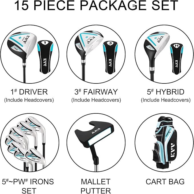 KVV Premium Right Hand Golf Club Set 11-Piece Set - Image 6