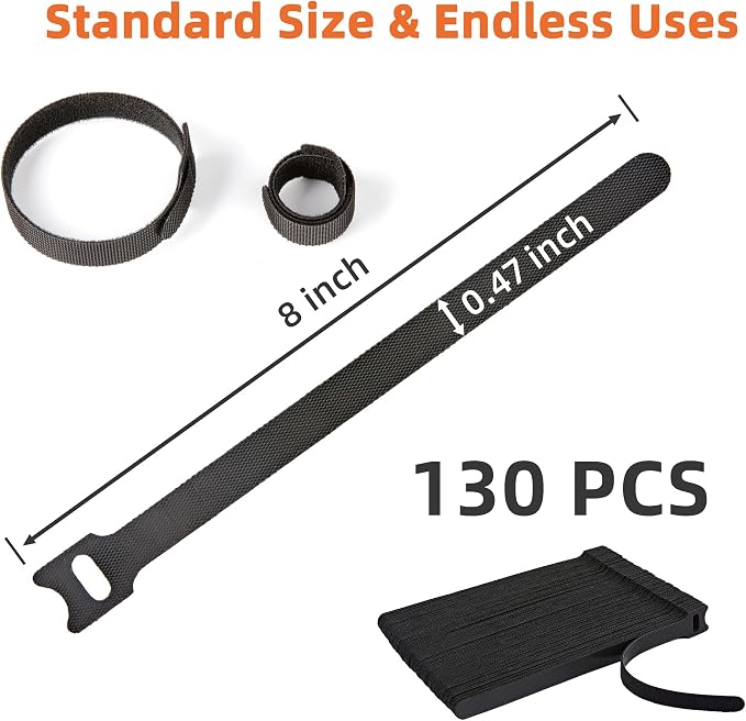 130PCS Reusable Cable Ties - Image 6